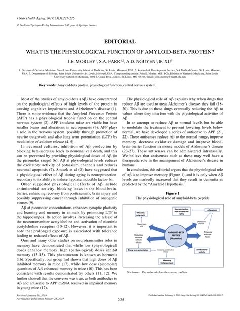 What is the Physiological Function of Amyloid.